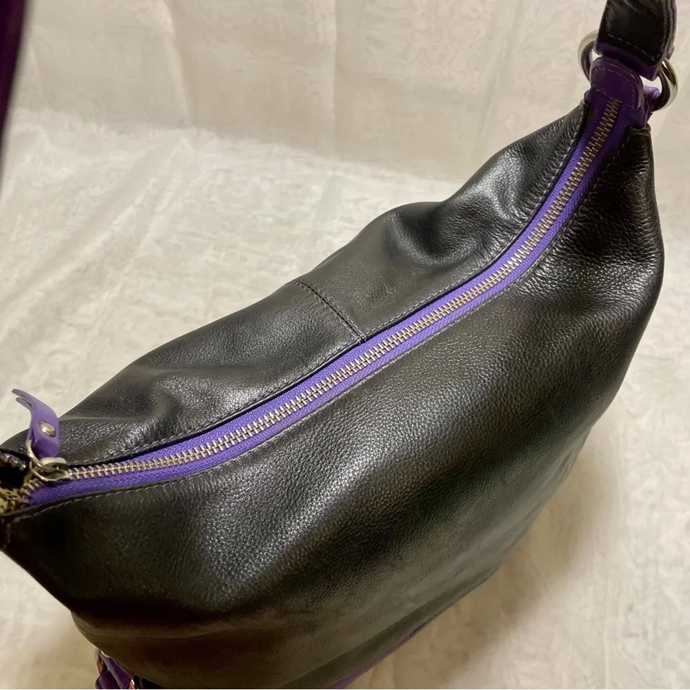 ILI New York Color-block Leather 2-way Bag 💜